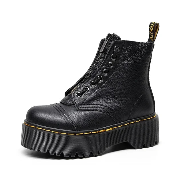 Bottes Plateforme En Cuir Multicolore Atrai - Taille 39 EU - Doublure Cuir - Occasion Très Bon État