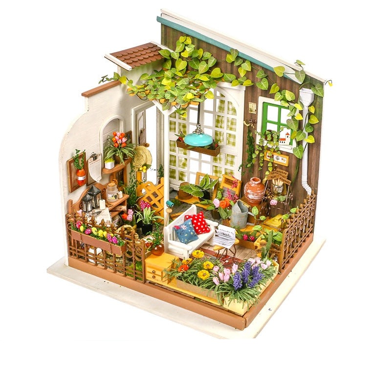 Kit de maison miniature en bois à monter soi-même