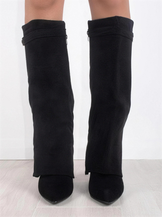 Bottes Hautes Femme Chic Hauteur Genou avec Talon Bloc