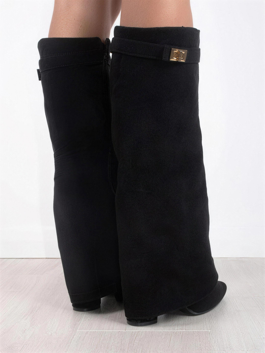 Bottes Hautes Femme Chic Hauteur Genou avec Talon Bloc