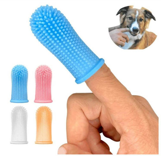 Brosse à dents en silicone pour animaux de compagnie