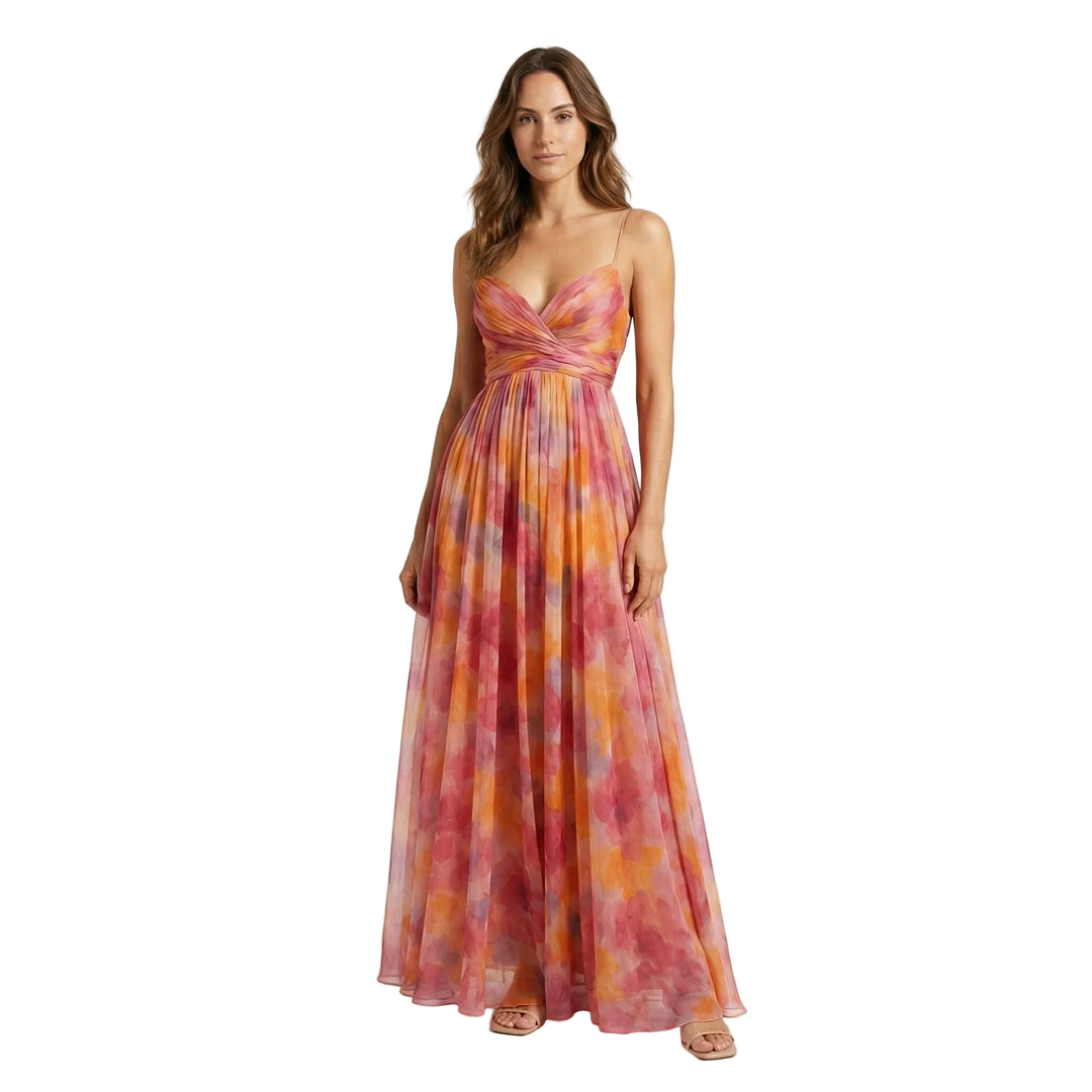 Robe Maxi Femme à Motif Floral