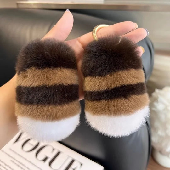 Accessoire Porte-clés Fausse Fourrure Unisexe Doux et Pratique 1