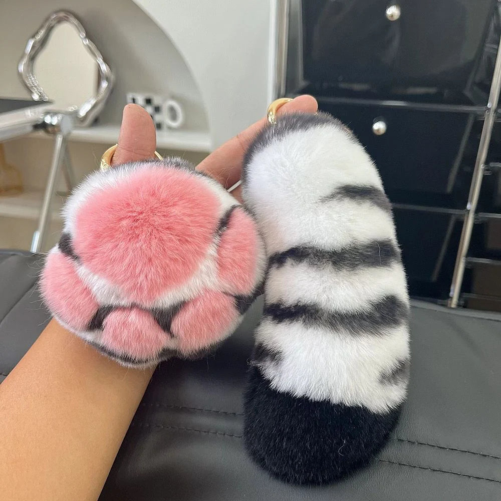 Accessoire Porte-clés Peluche Empreinte de Patte 0