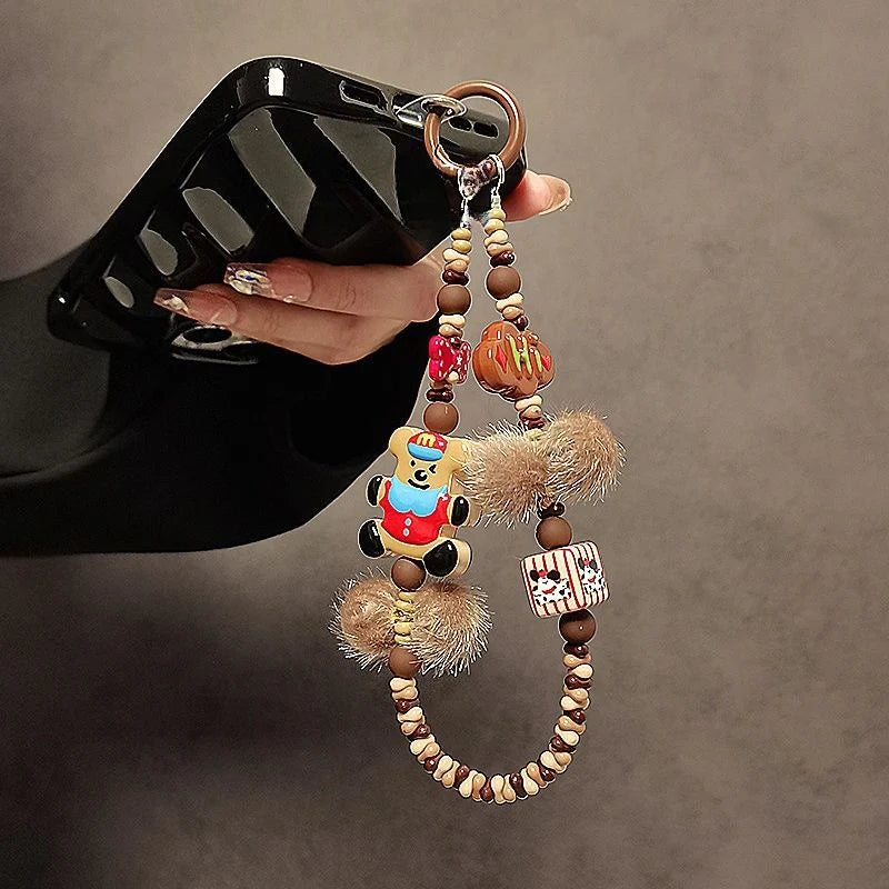 Accessoire Téléphone Porte-clés Fantaisie à Perles pour Femme 2