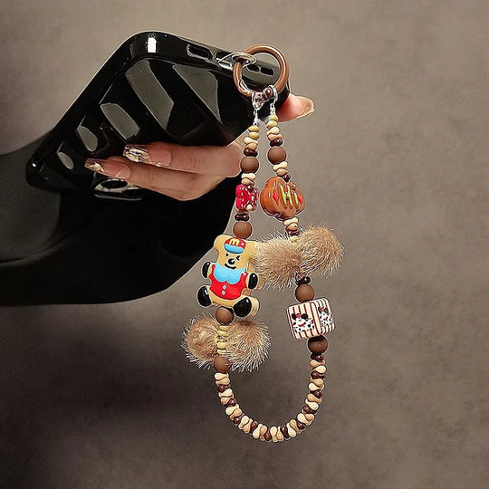 Accessoire Téléphone Porte-clés Fantaisie à Perles pour Femme 2