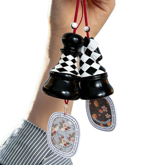 Accessoire Voiture Porte-Parfum Design Damier pour Rétroviseur 4