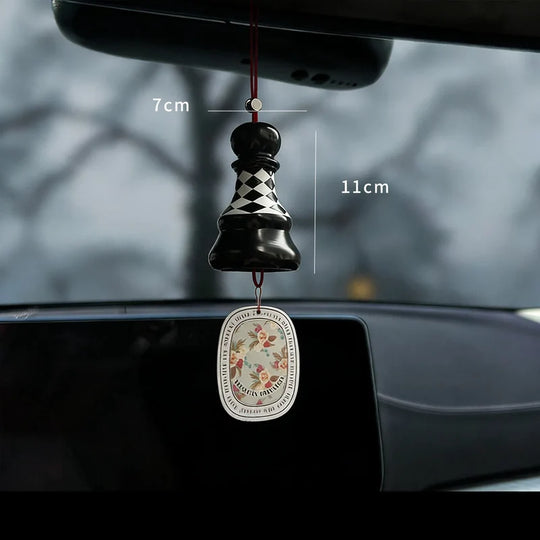 Accessoire Voiture Porte-Parfum Design Damier pour Rétroviseur 5