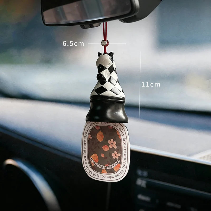 Accessoire Voiture Porte-Parfum Design Damier pour Rétroviseur 6