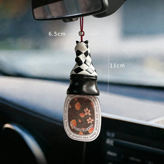 Accessoire Voiture Porte-Parfum Design Damier pour Rétroviseur 6