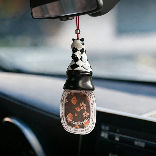 Accessoire Voiture Porte-Parfum Design Damier pour Rétroviseur 7