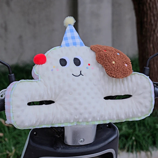 Accessoire de guidon pour enfants en peluche douce avec fentes de fixation 0