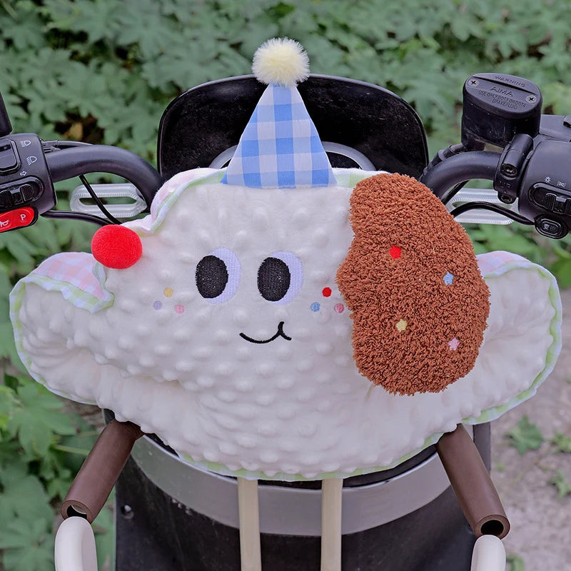 Accessoire de guidon pour enfants en peluche douce avec fentes de fixation 2