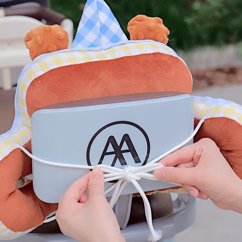 Accessoire de guidon pour enfants en peluche douce avec fentes de fixation 3