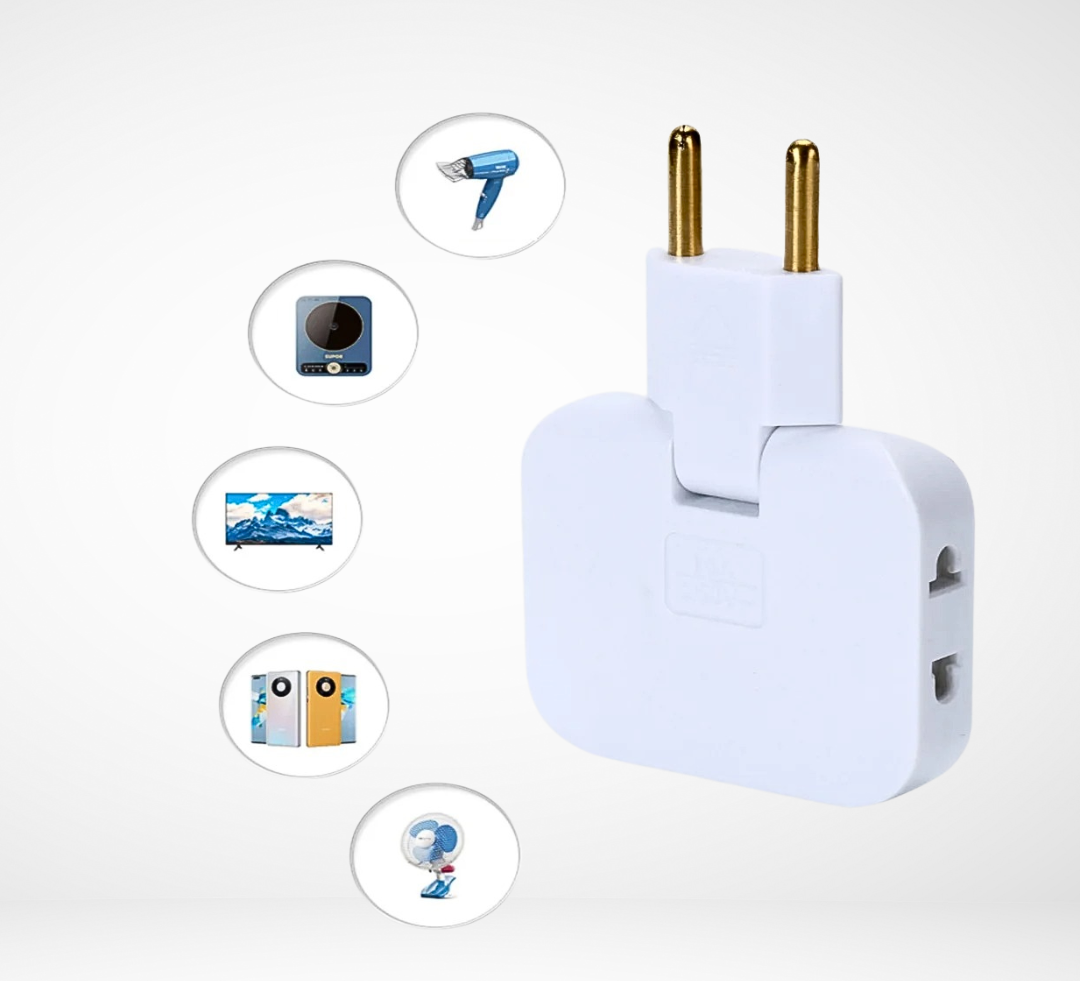 Adaptateur de Prise Rotatif 3 en 1 pour Appareils Électroniques 2