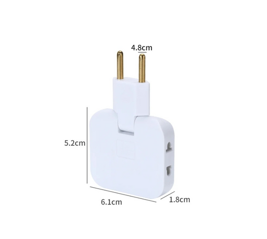 Adaptateur de Prise Rotatif 3 en 1 pour Appareils Électroniques 3
