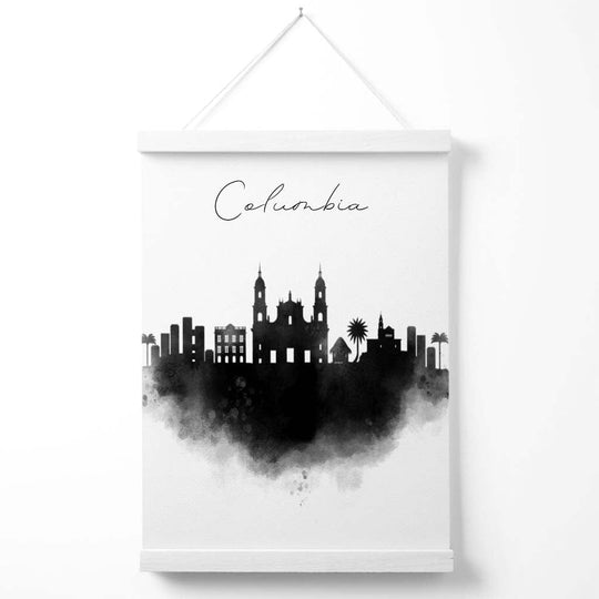 Affiche Aquarelle Ville de Columbia Suspendue 2