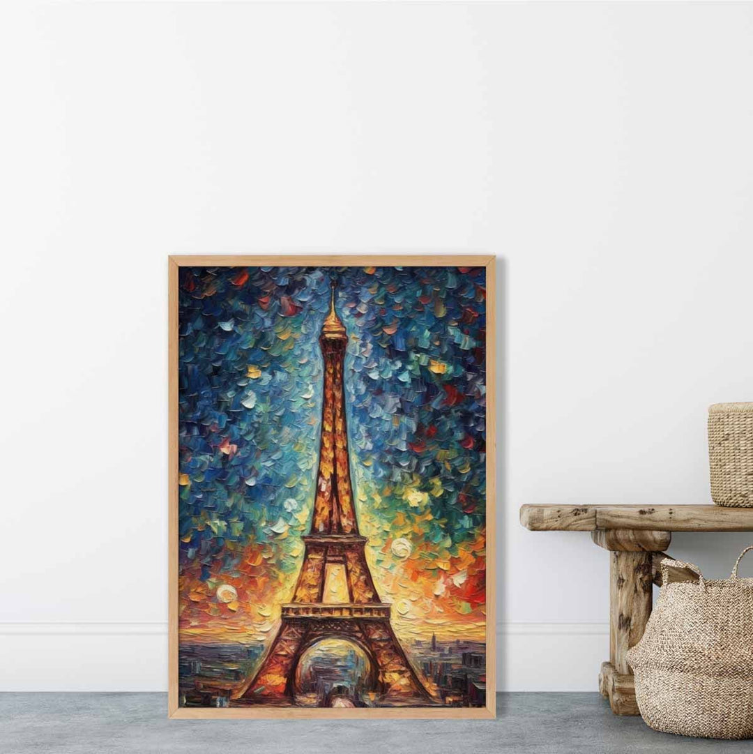 Affiche Artistique Tour Eiffel au Coucher de Soleil 1