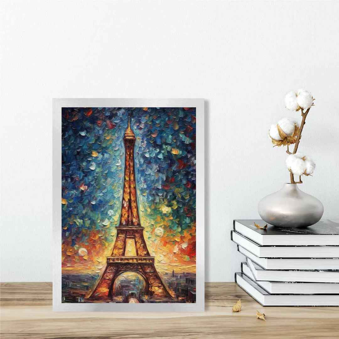Affiche Artistique Tour Eiffel au Coucher de Soleil 2