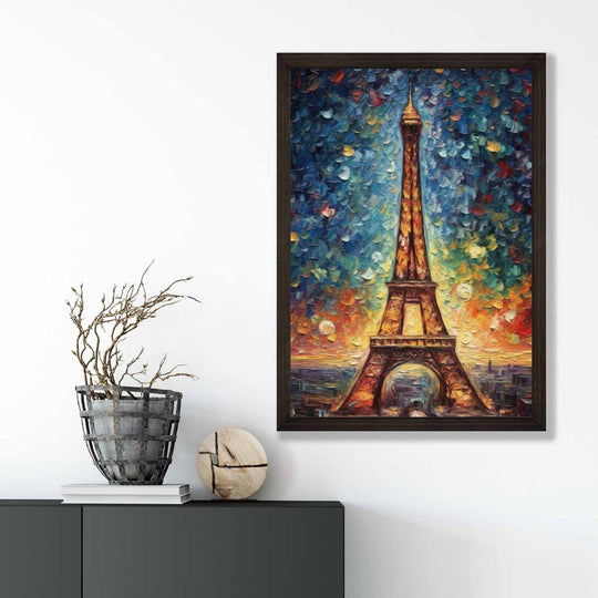 Affiche Artistique Tour Eiffel au Coucher de Soleil 3