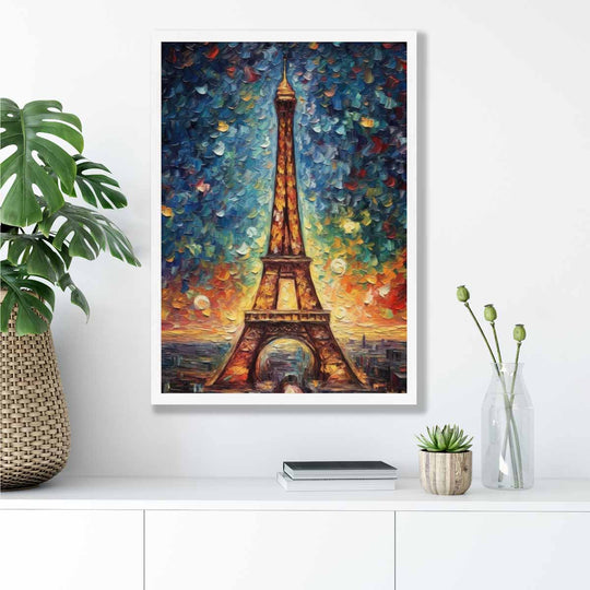 Affiche Artistique Tour Eiffel au Coucher de Soleil 4