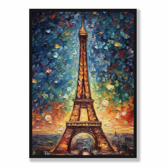 Affiche Artistique Tour Eiffel au Coucher de Soleil 5