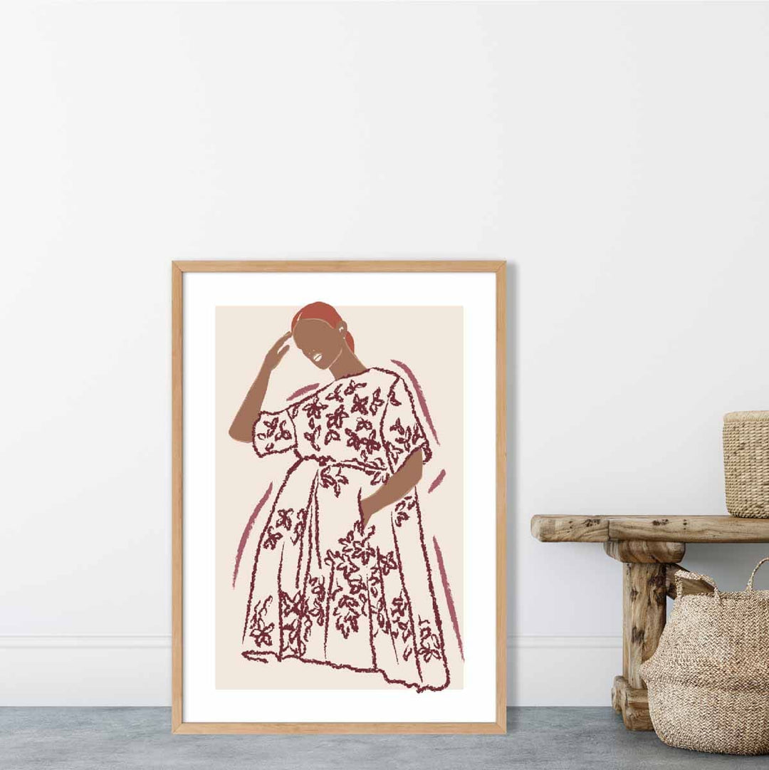Affiche Femme Croquis Mode Contemporaine 1