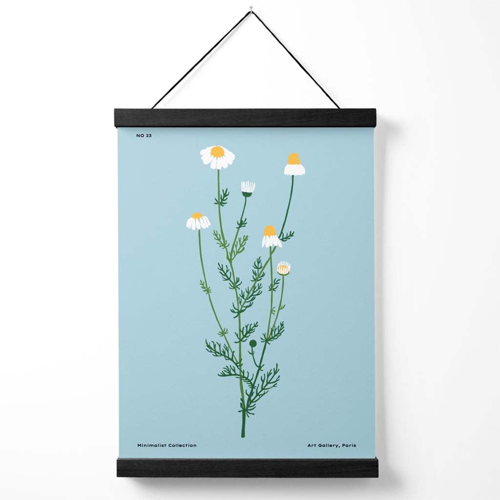 Affiche Minimaliste Marguerites Bleues 0