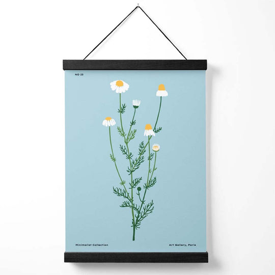 Affiche Minimaliste Marguerites Bleues 0