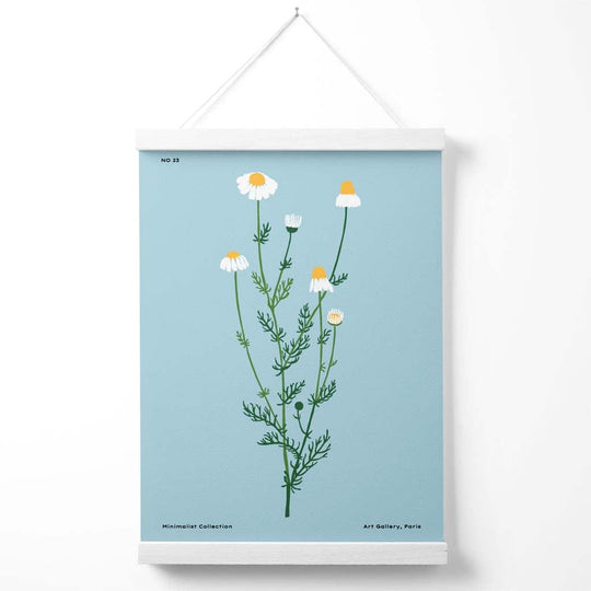 Affiche Minimaliste Marguerites Bleues 2