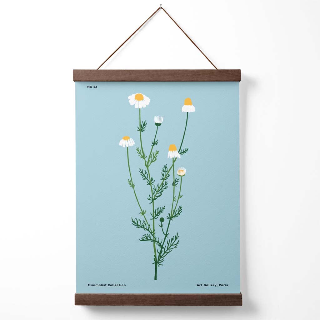 Affiche Minimaliste Marguerites Bleues 4