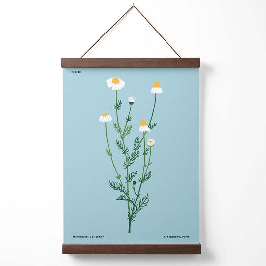 Affiche Minimaliste Marguerites Bleues 4