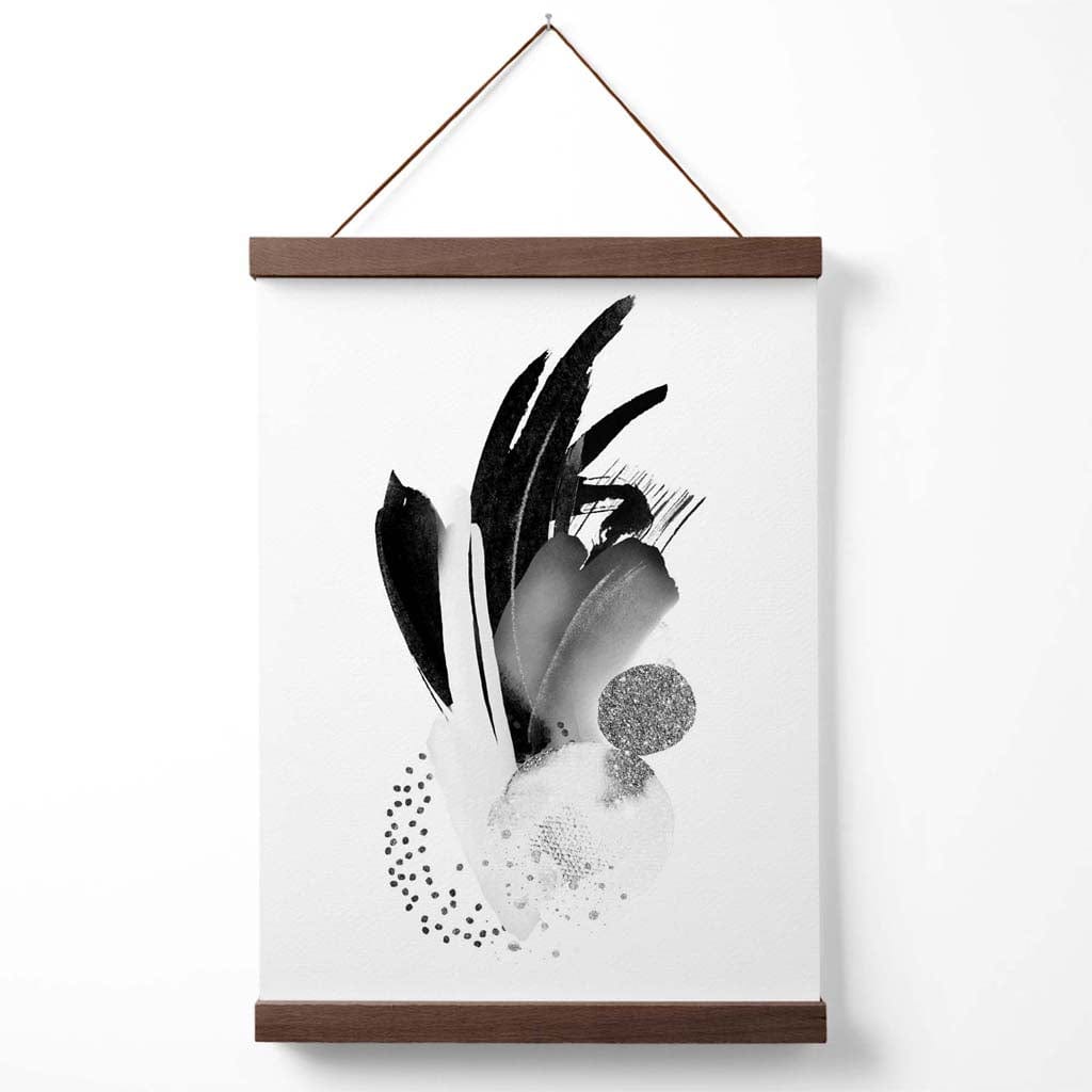 Affiche Murale Abstraite Noir et Blanc avec Cintre pour Décoration Moderne 4