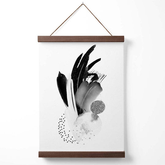 Affiche Murale Abstraite Noir et Blanc avec Cintre pour Décoration Moderne 4