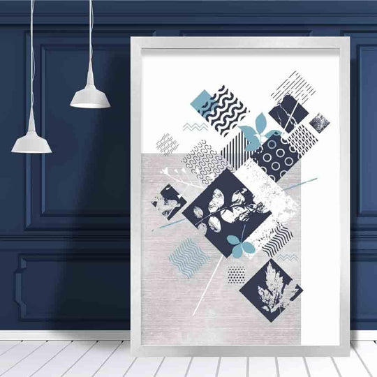 Affiche Murale Botanique Abstraite Géométrique pour Décoration Intérieure Moderne 1