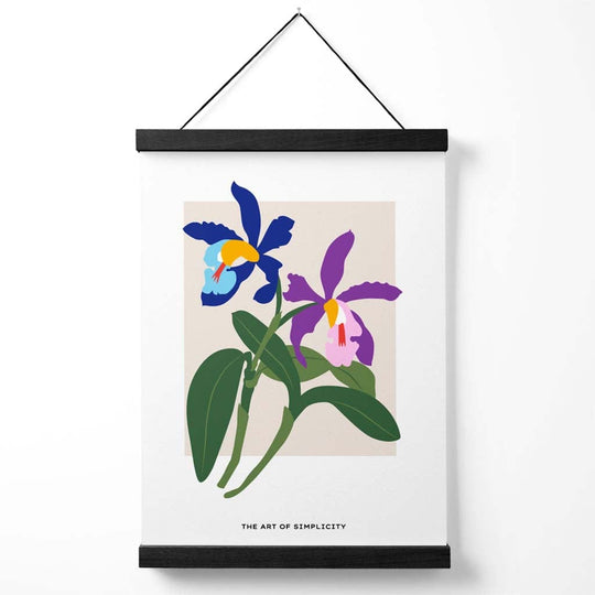 Affiche Murale Iris Bleu et Violet Décorative pour Intérieur Floral 0