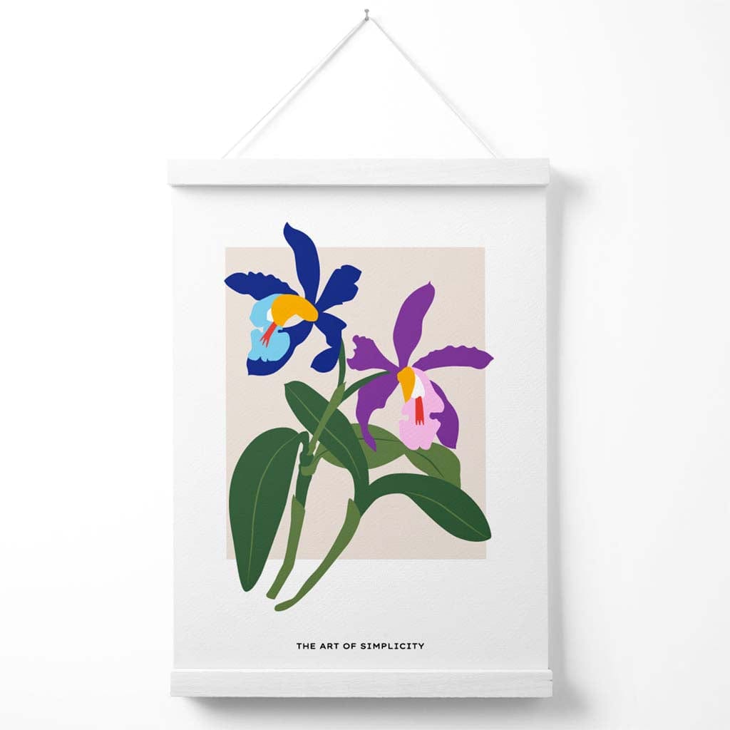 Affiche Murale Iris Bleu et Violet Décorative pour Intérieur Floral 2