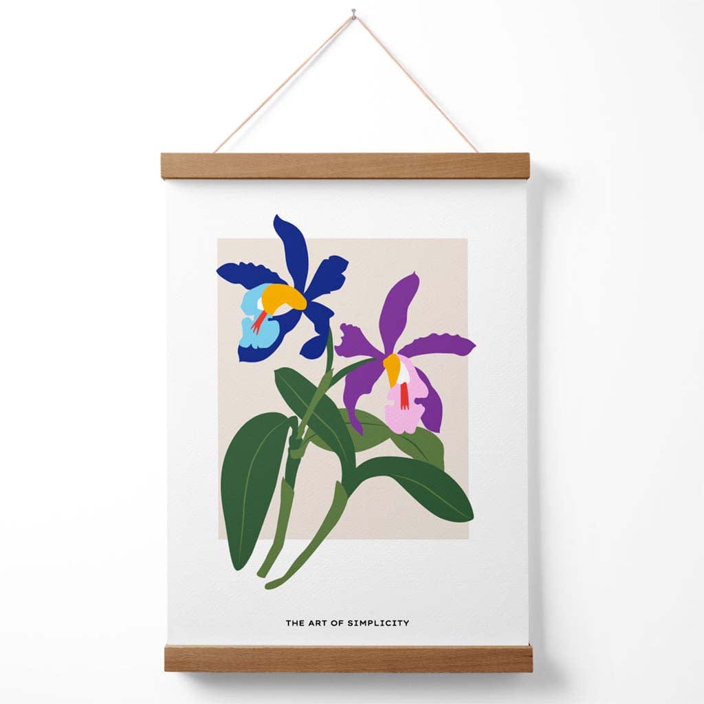 Affiche Murale Iris Bleu et Violet Décorative pour Intérieur Floral 3