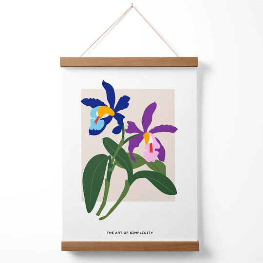 Affiche Murale Iris Bleu et Violet Décorative pour Intérieur Floral 3