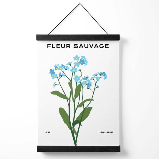 Affiche Murale Minimaliste Myosotis avec Cintre 0