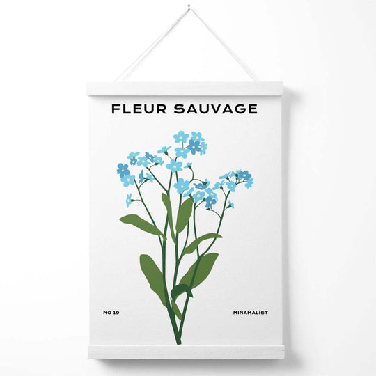 Affiche Murale Minimaliste Myosotis avec Cintre 2