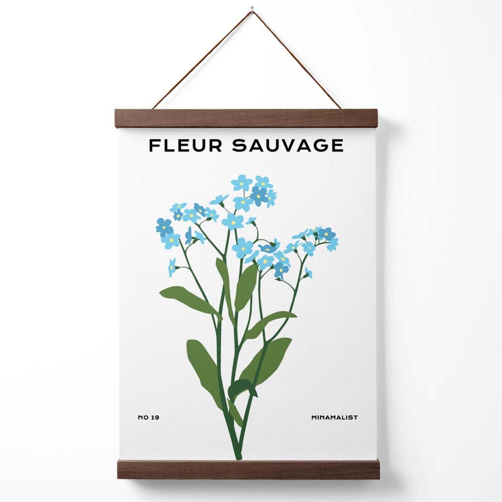 Affiche Murale Minimaliste Myosotis avec Cintre 4
