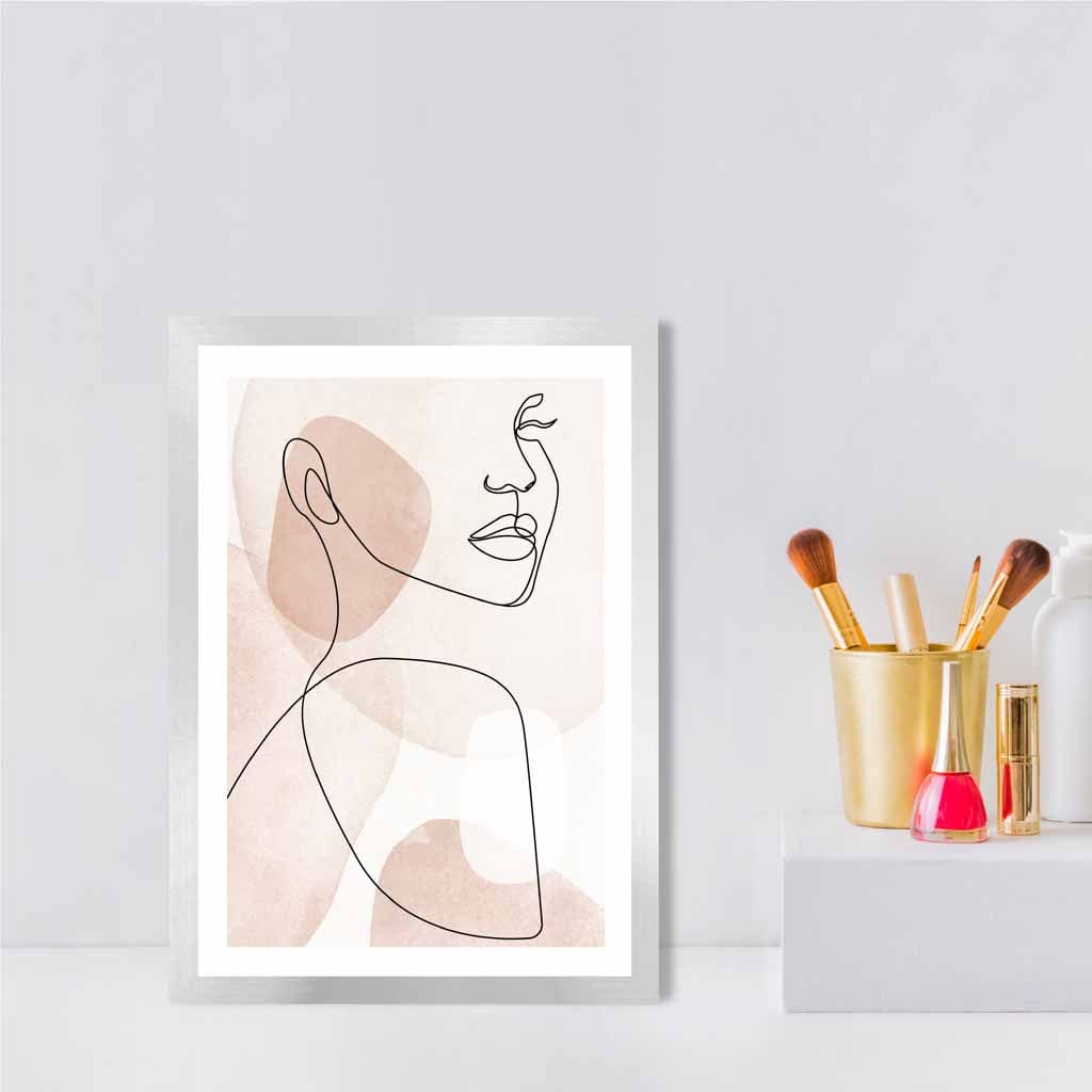 Affiche Tableau Art Abstrait Visage Féminin Pour Salon 0