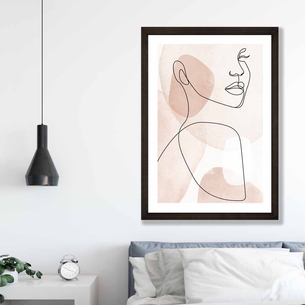 Affiche Tableau Art Abstrait Visage Féminin Pour Salon 3