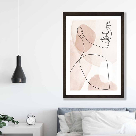 Affiche Tableau Art Abstrait Visage Féminin Pour Salon 3