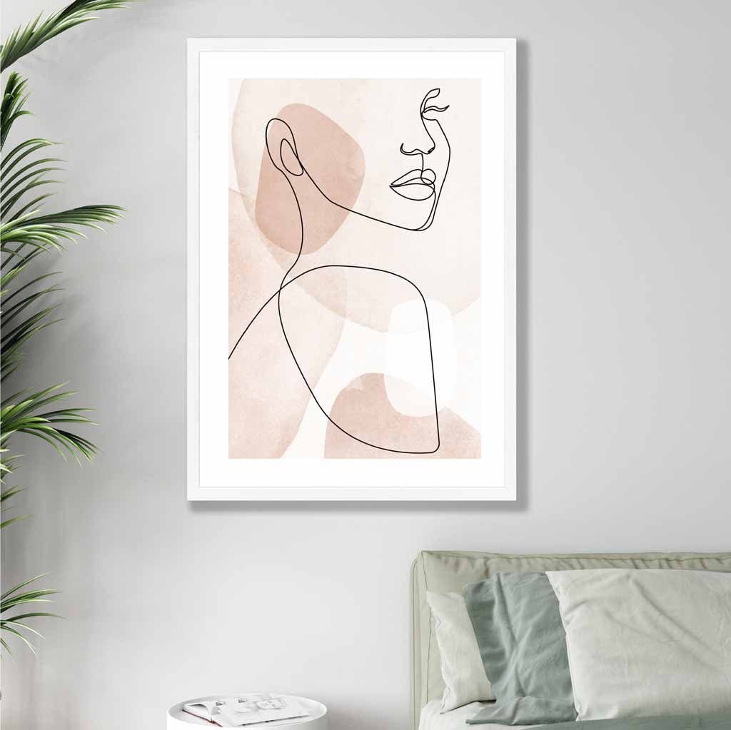 Affiche Tableau Art Abstrait Visage Féminin Pour Salon 4