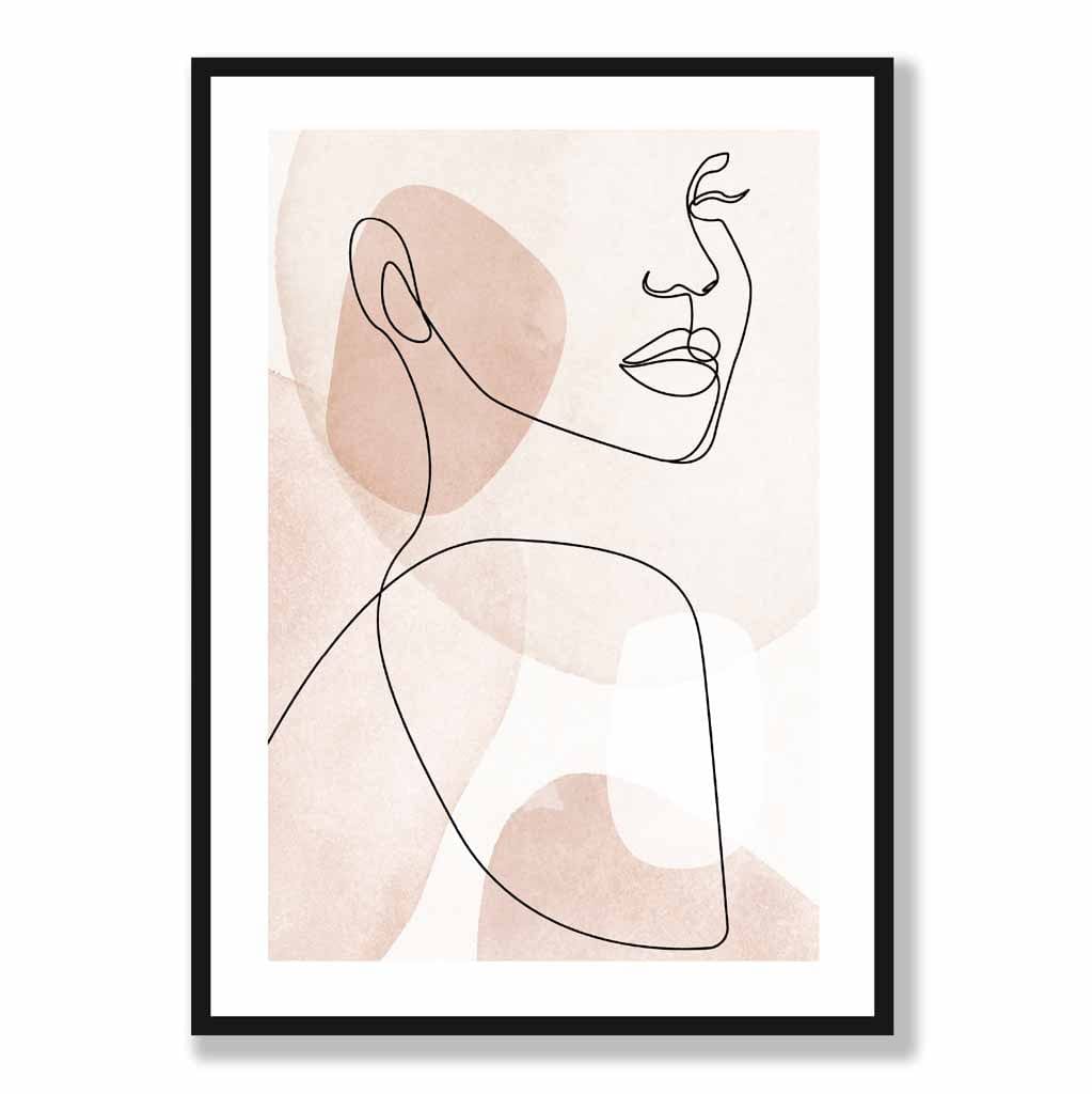 Affiche Tableau Art Abstrait Visage Féminin Pour Salon 5