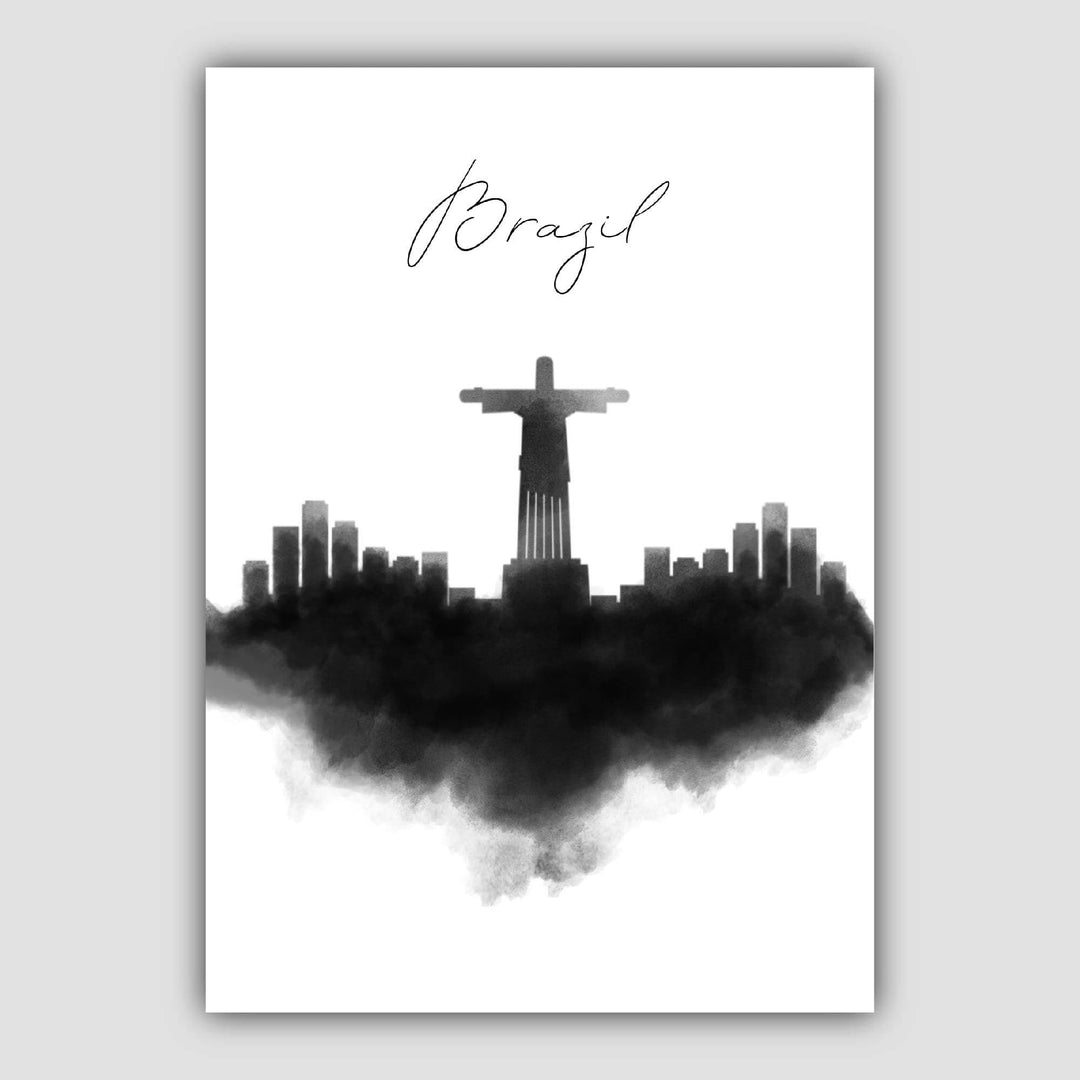 Affiche de Ville Aquarelle Brésil 0