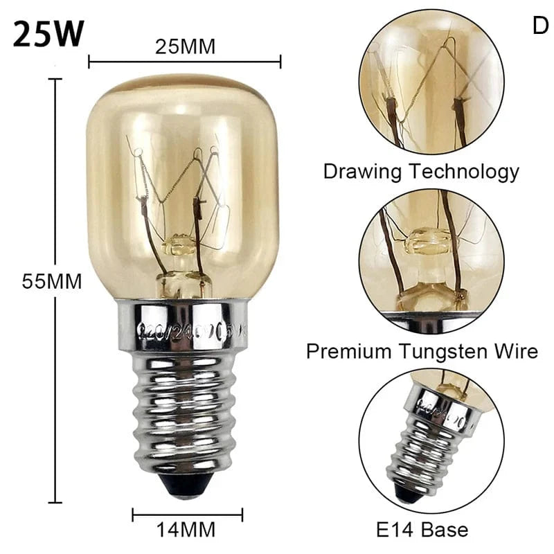 Ampoule à Micro-ondes E14 Haute Température 300°C 0