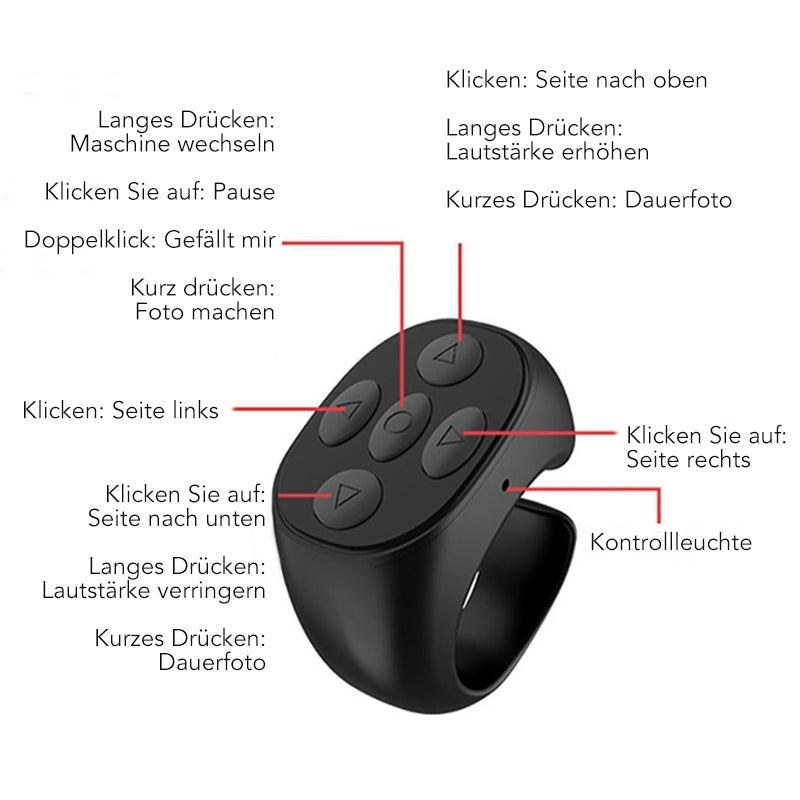 Anneau de Télécommande Bluetooth sans Fil Pratique 7